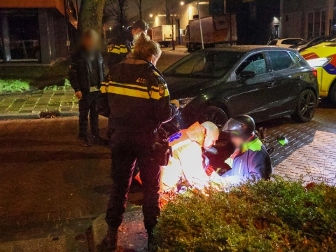 Scooterrijder gewond na aanrijding