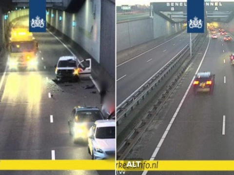 File door dichte tunnelbuis