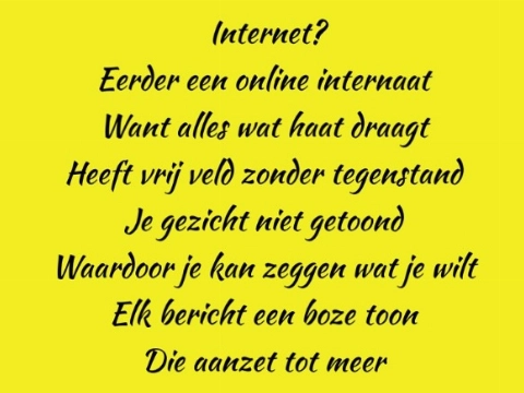 'Als stadsdichter wil ik hier iets over zeggen'