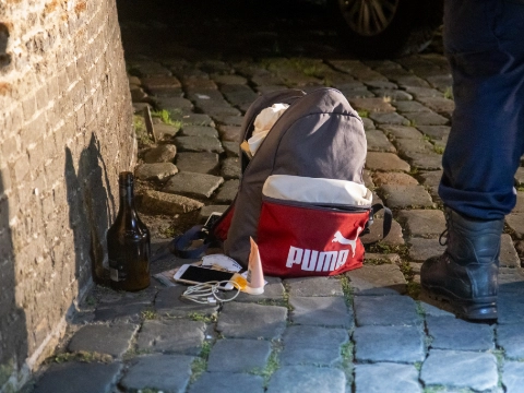 Groot alarm na vondst rugzak en fles