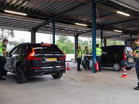 Verkeerscontrole aan gemeentegrens