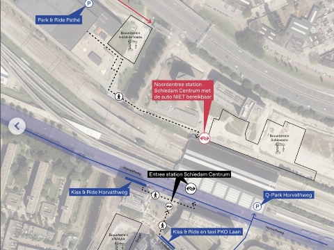 Begin bouw bij station betekent omrijden voor auto's
