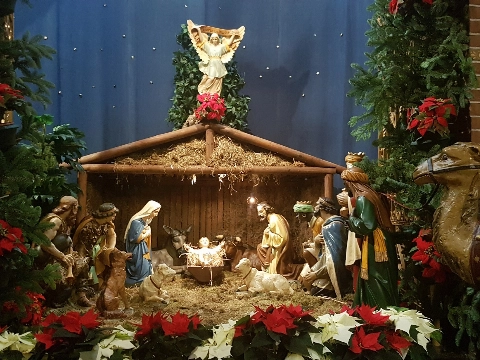 Kerstmarkt voor Liduinabasiliek