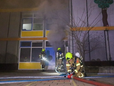 Brand in schoolgebouw