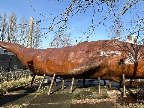 Kunstenaars over het stadsjubileum, met walvis als blikvanger