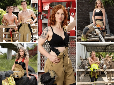 Kazerne Schiedam decor Brandweervrouwenkalender