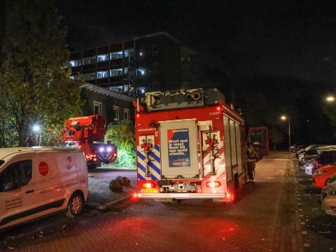 Brand op vijfde etage