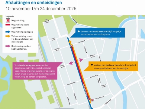 Werk aan hoofdrijbaan 's-Gravelandseweg begint