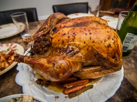 De kalkoen wordt koud