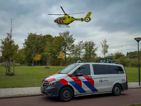 Traumahelikopter naar omgeving Parkweg