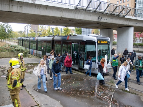Tramverkeer gestremd na breken bovenleiding