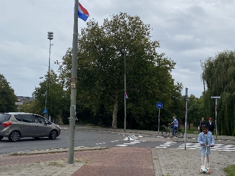 Opmerkelijk: vlaggetjes halfstok