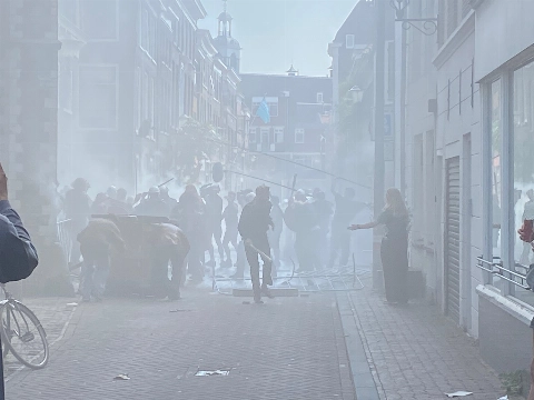 Filmopnames zetten Nieuwstraat in de rook