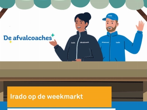 Irado met afvalcoaches op markt