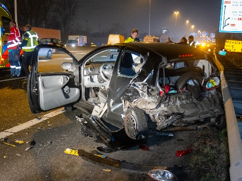 Fors ongeval op A20