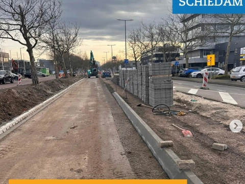 Werk aan 's-Gravelandseweg nu in andere rijrichting