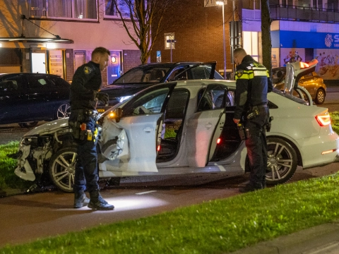 Spookrijder crasht