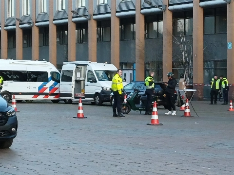 Voertuigcontrole op het Stadserf