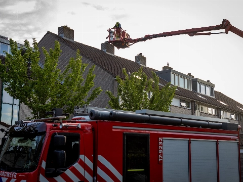 Schoorsteenbrand aan de Kaag