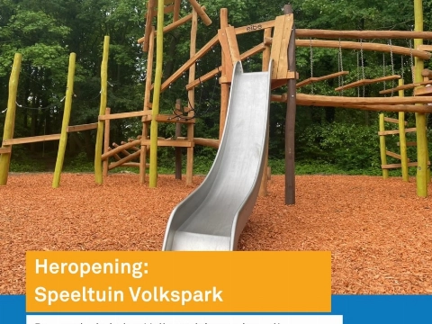 Feestje in vernieuwde speeltuin Volkspark