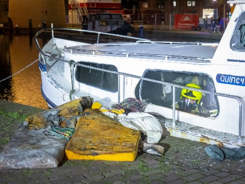 Brand aan boord van boot