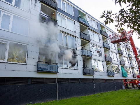 Kat overleden bij forse woningbrand