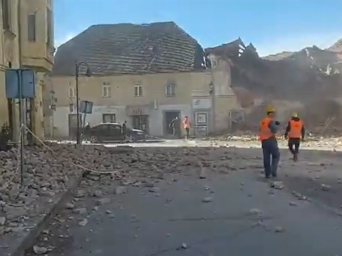 Zware aardbeving in Kroatië