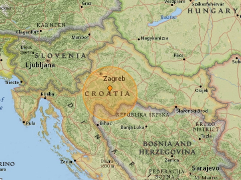 Opnieuw aardbeving in Kroatië
