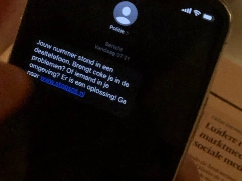 Politie Zwolle stuurt 750 coke-afnemers een sms
