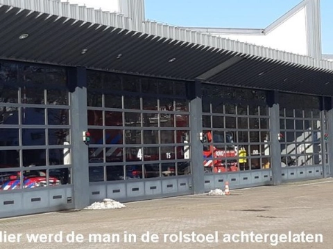 Man in rolstoel achter gelaten, getuigen gezocht