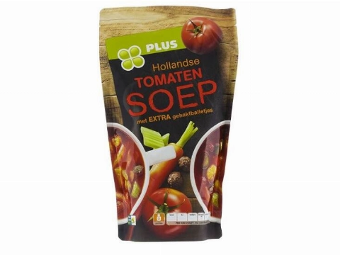 Belangrijke veiligheidswaarschuwing: PLUS Hollandse tomatensoep