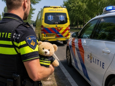 Baby geboren langs de N44 tijdens rit naar het ziekenhuis