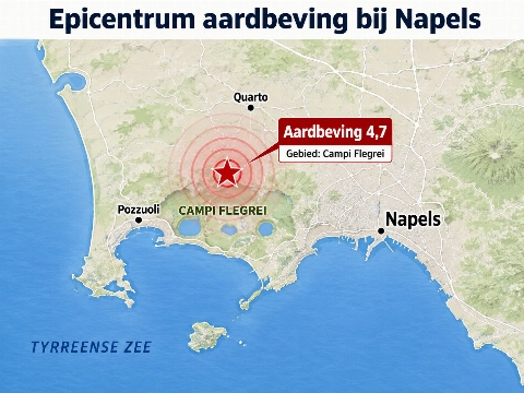 Zware aardbeving treft Napels: gewonden, schade en treinverkeer stilgelegd