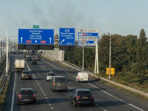 Auto vliegt tijdens rit in brand, bestuurder blijft ongedeerd