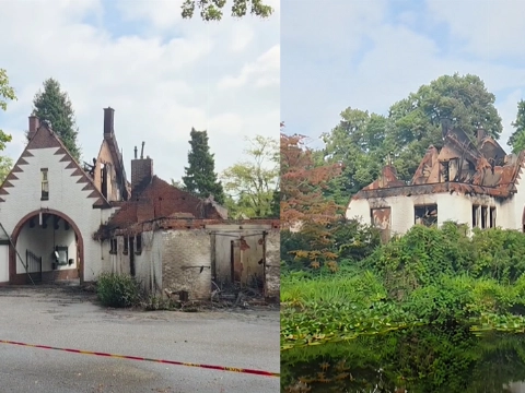 Politie: brand in monumentaal poortgebouw was aangestoken