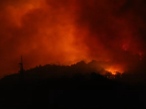 Nederlandse vakantiegangers geëvacueerd om enorme bosbrand in Kroatië