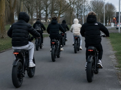 Politie achtervolgt groep fatbikers na gewelddadige straatroof