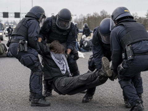 Honderd XR-demonstranten aangehouden na blokkade A12 bij Zevenaar