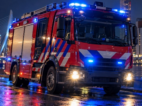 Massale inzet bij zeer grote brand in woontoren De Rotterdam