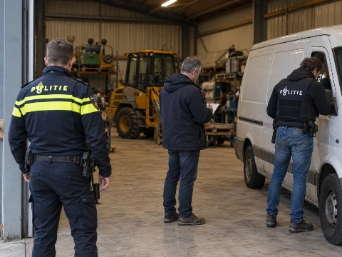 Twee mannen opgepakt voor diefstallen van bestelbusjes, vrachtwagens en shovels